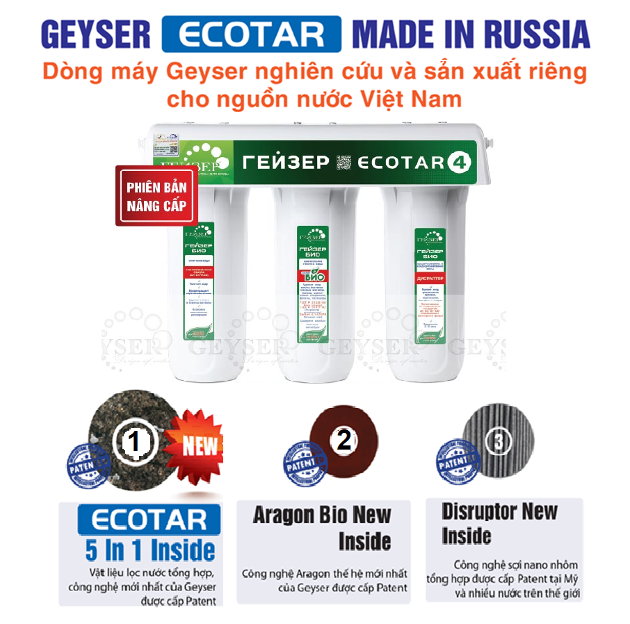 Cấu tạo máy lọc nước nano Geyser Ecotar 4 -2017
