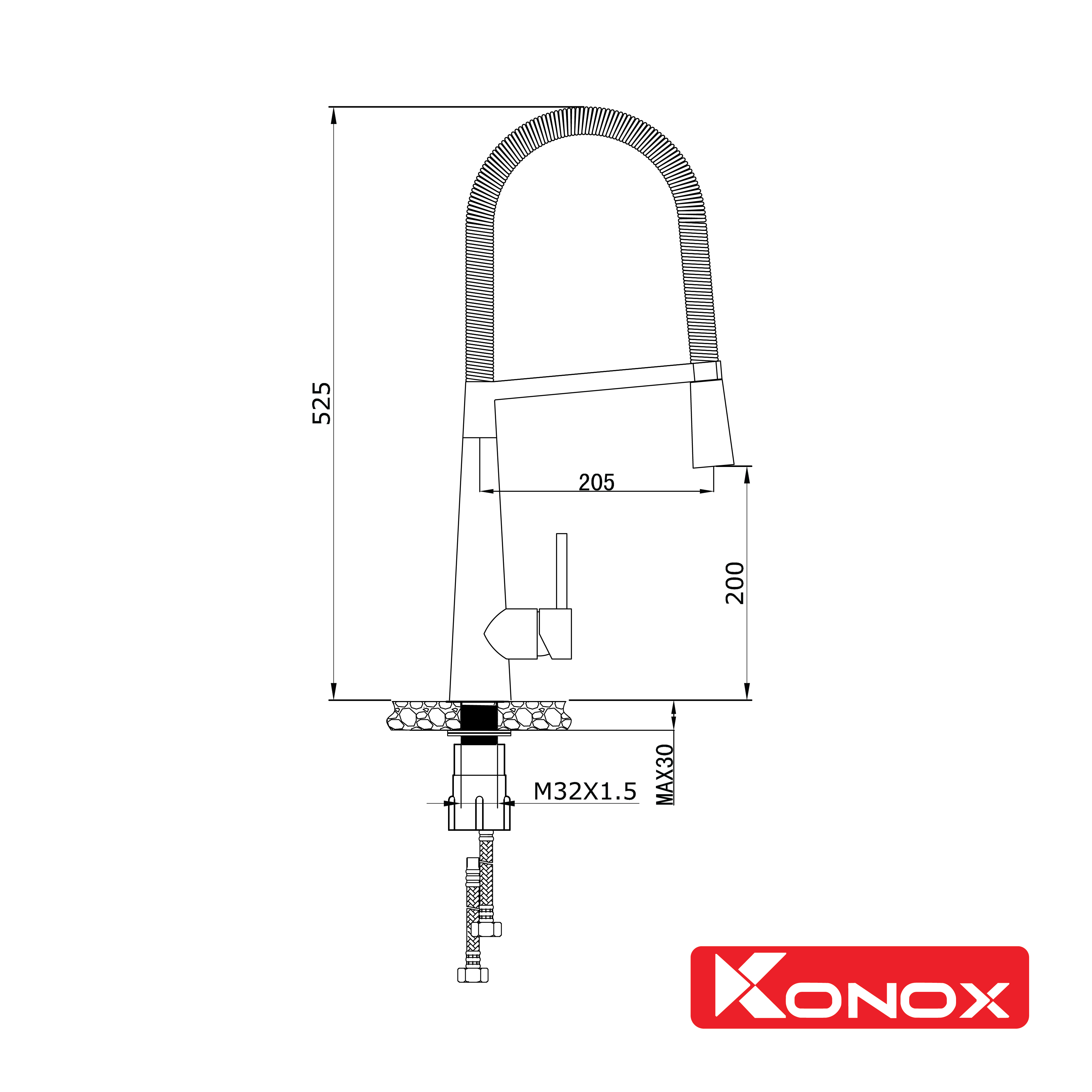 Vòi rửa Konox KN1909